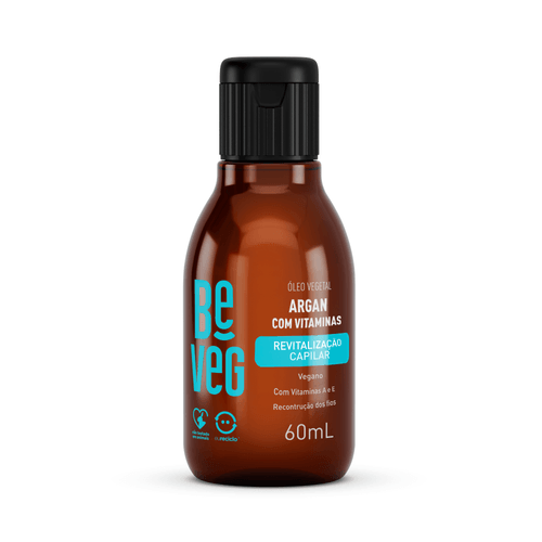 BeVeg Óleo Argan com Vitaminas A e E - Revitalização Capilar (60ml)